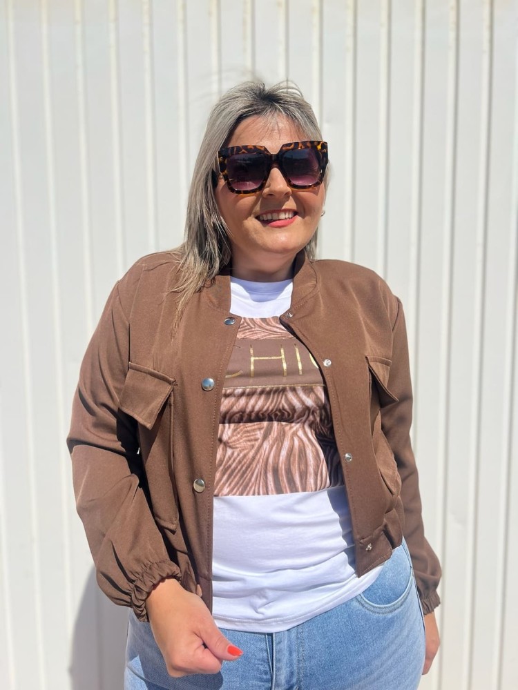 Bomber Bolsillos Chocolate