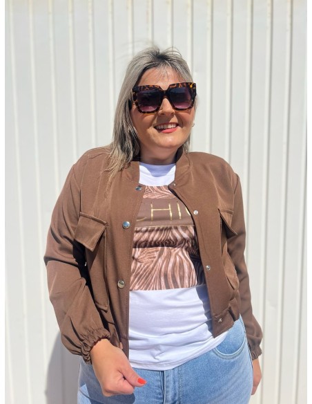 Bomber Bolsillos Chocolate