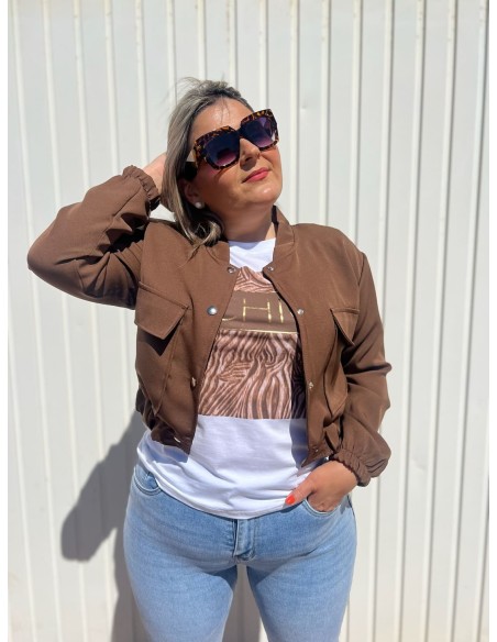 Bomber Bolsillos Chocolate