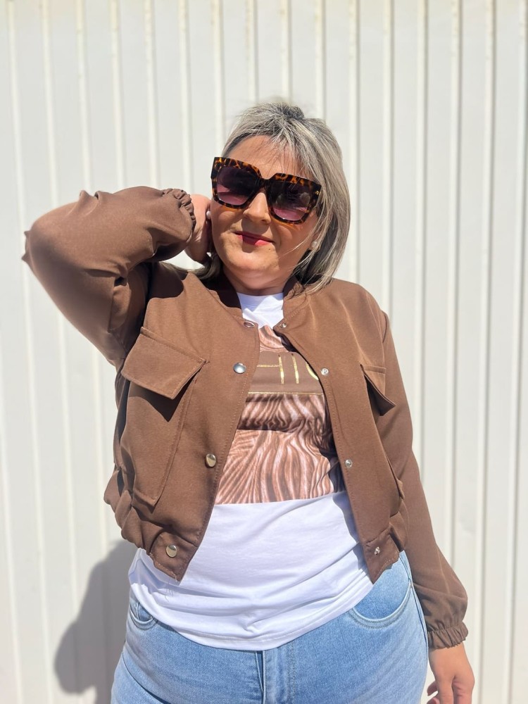 Bomber Bolsillos Chocolate