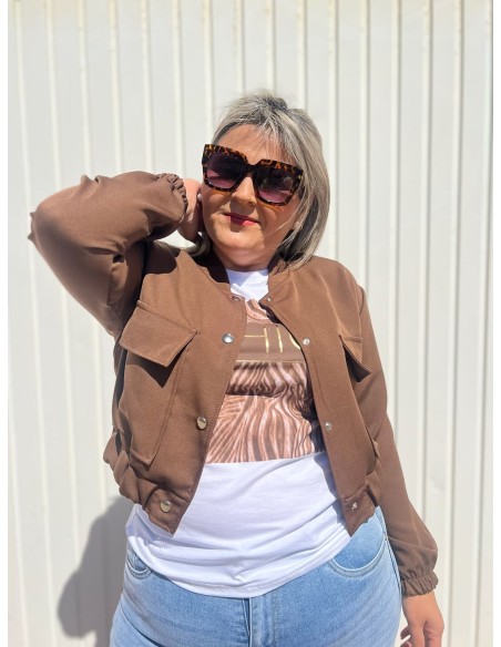 Bomber Bolsillos Chocolate