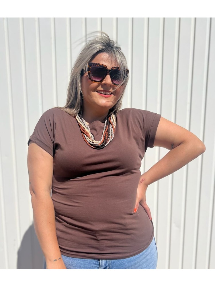 Camiseta Básica Chocolate