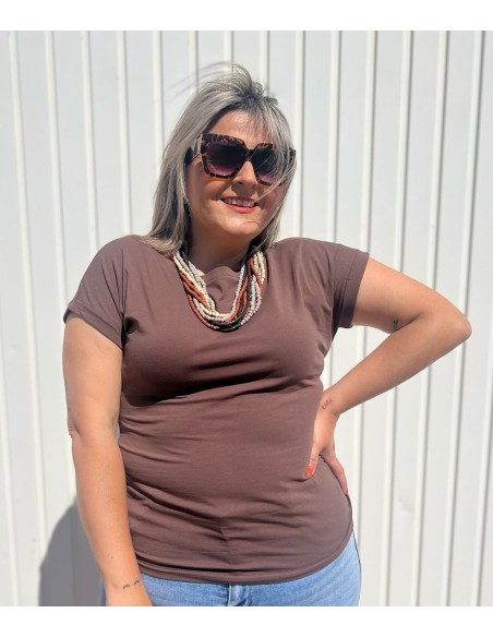 Camiseta Básica Chocolate