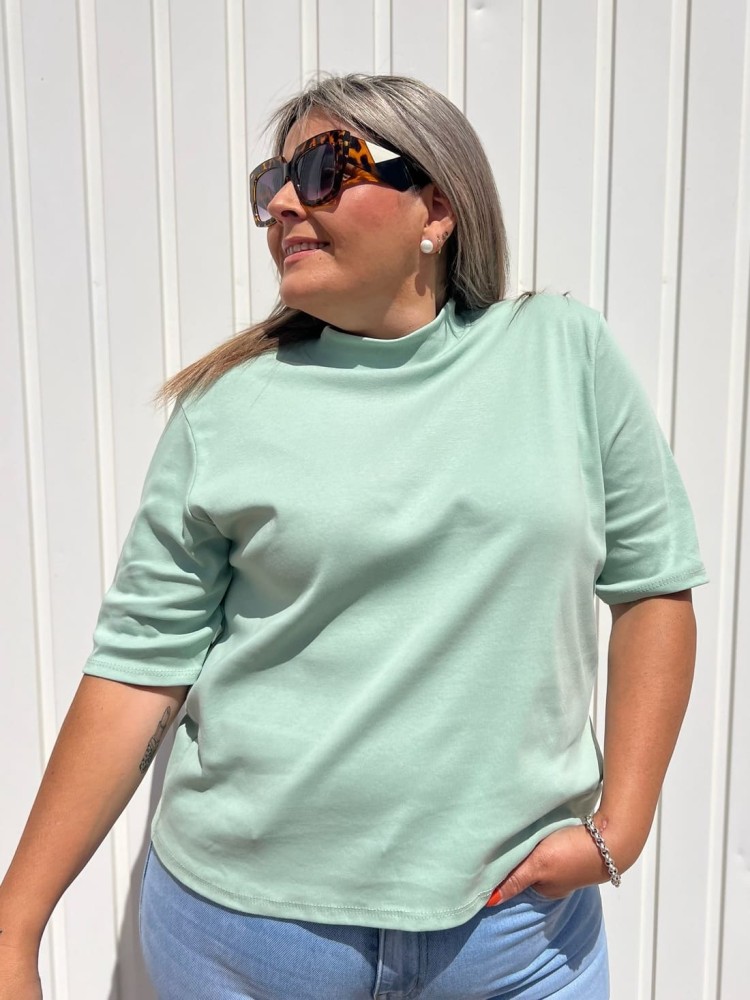Camiseta Oversize Verde Agua