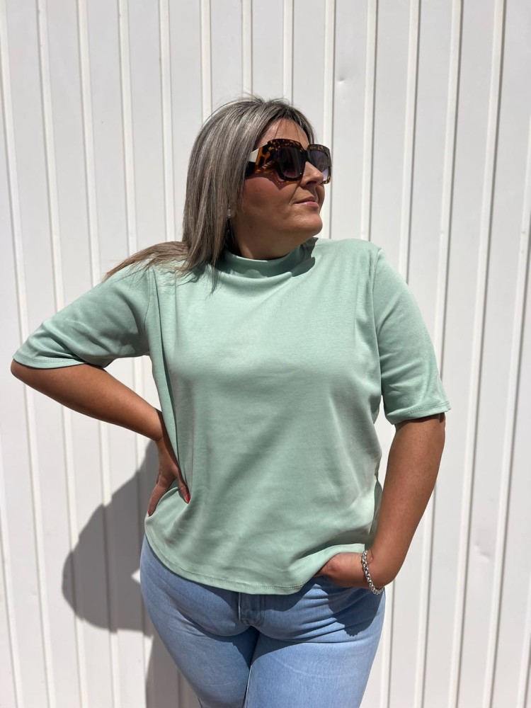 Camiseta Oversize Verde Agua