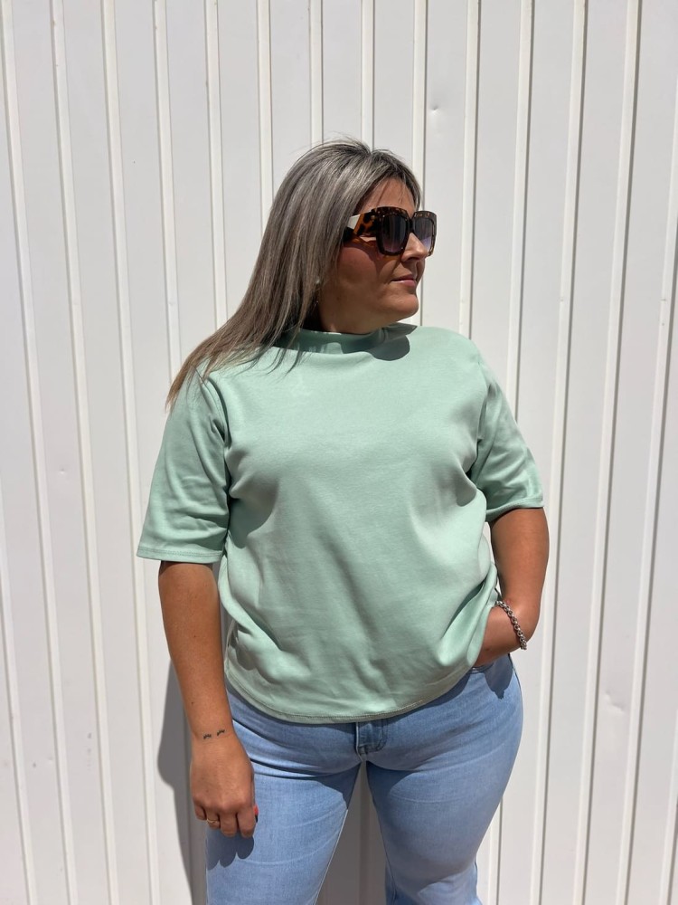 Camiseta Oversize Verde Agua