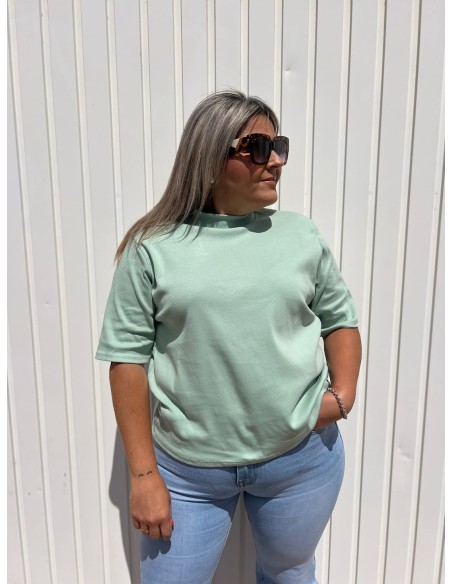 Camiseta Oversize Verde Agua