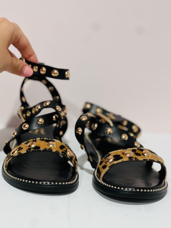 Sandalia Tachas/leopardo 2