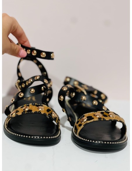 Sandalia Tachas/leopardo