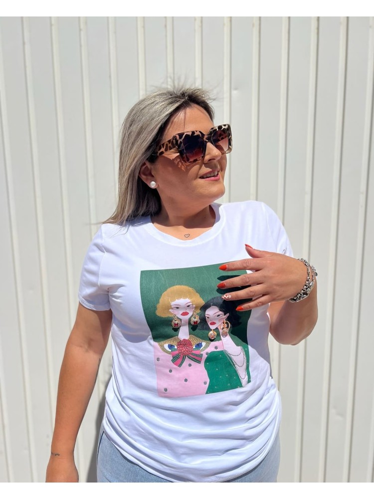 Camiseta Chica Diamantes