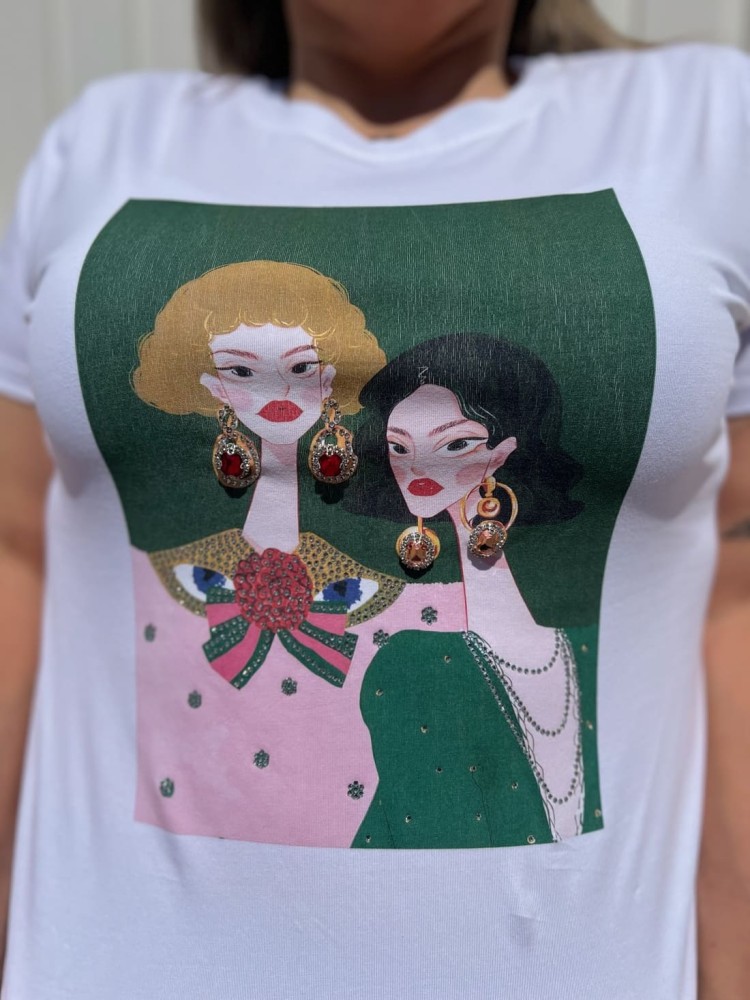 Camiseta Chica Diamantes