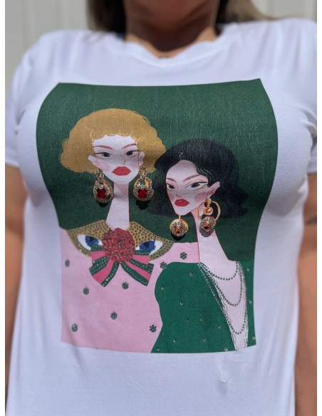 Camiseta Chica Diamantes