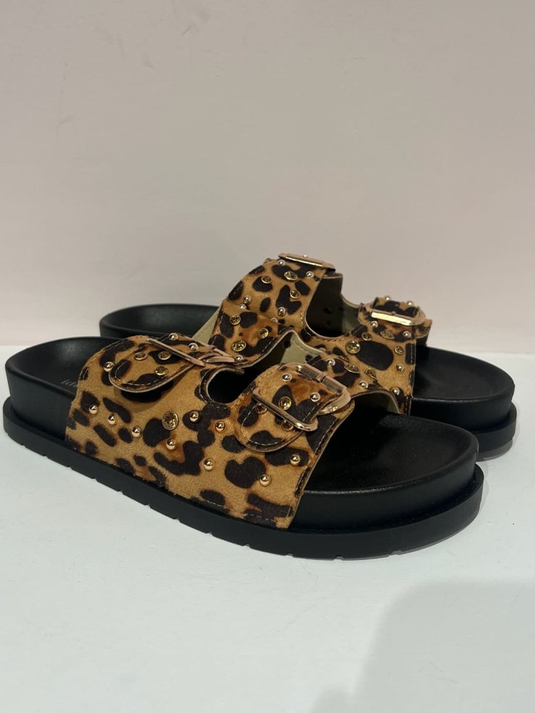 Sandalia Plana Leopardo