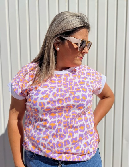 Camiseta Leopardo Flúor