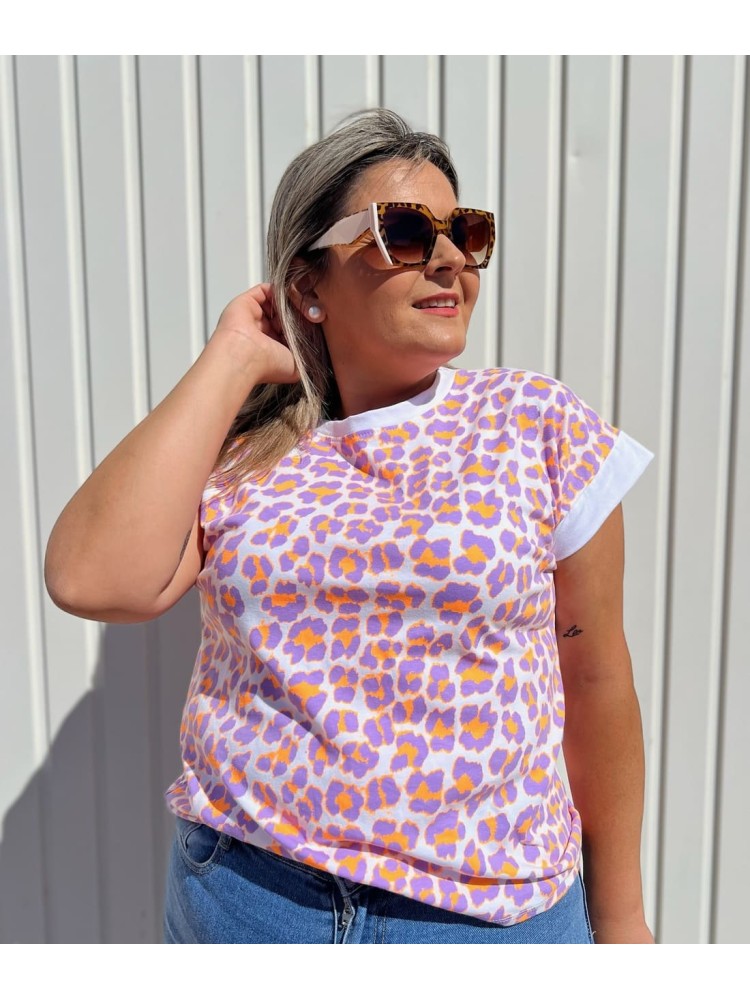 Camiseta Leopardo Flúor