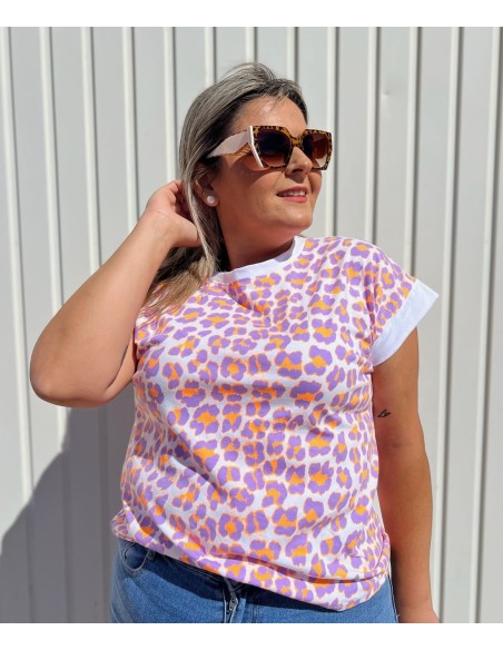 Camiseta Leopardo Flúor