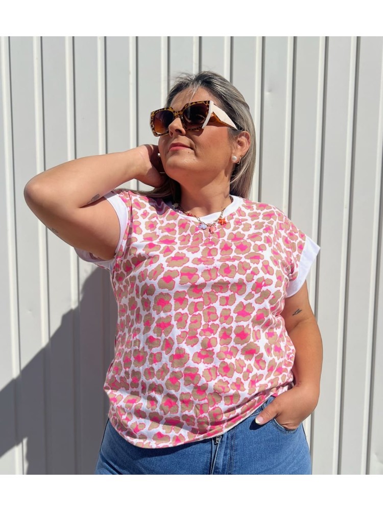 Camiseta Leopardo Flúor