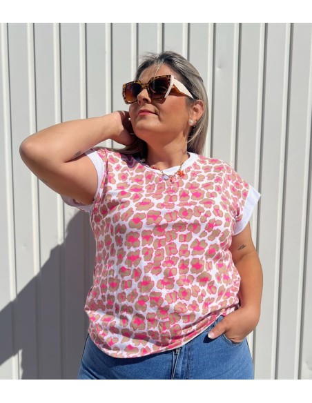 Camiseta Leopardo Flúor