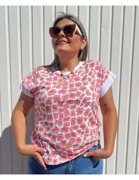 Camiseta Leopardo Flúor