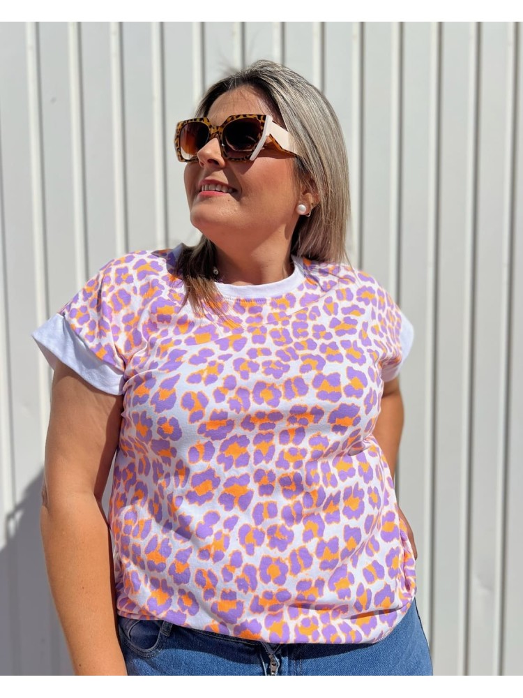 Camiseta Leopardo Flúor