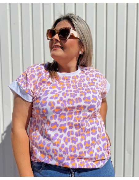 Camiseta Leopardo Flúor