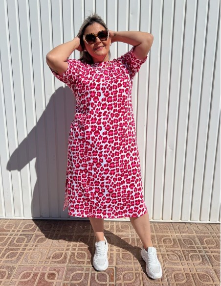 Vestido Leopardo Flúor