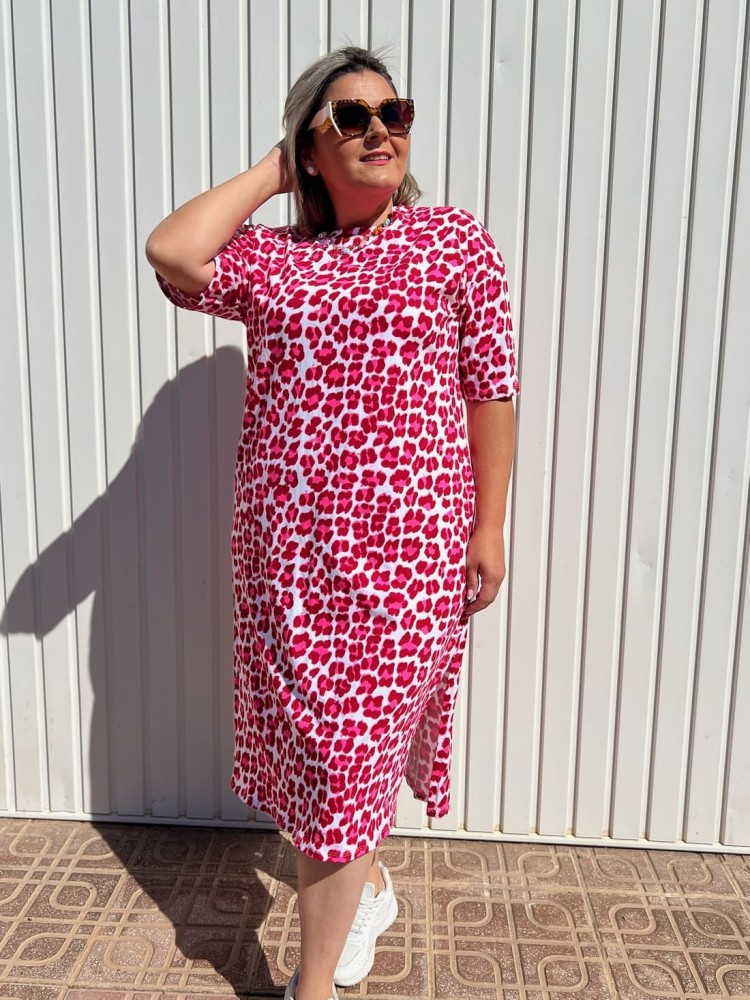 Vestido Leopardo Flúor