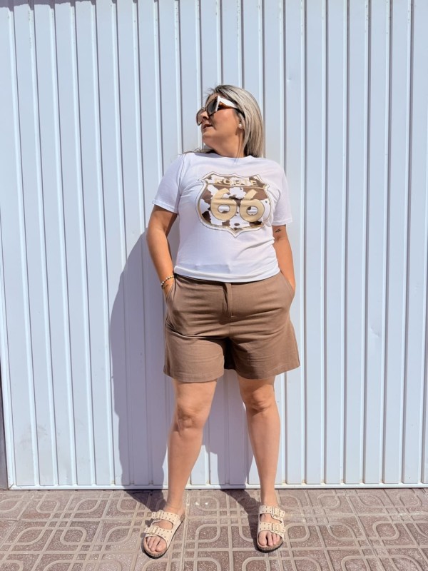 Short Lino Marrón 2