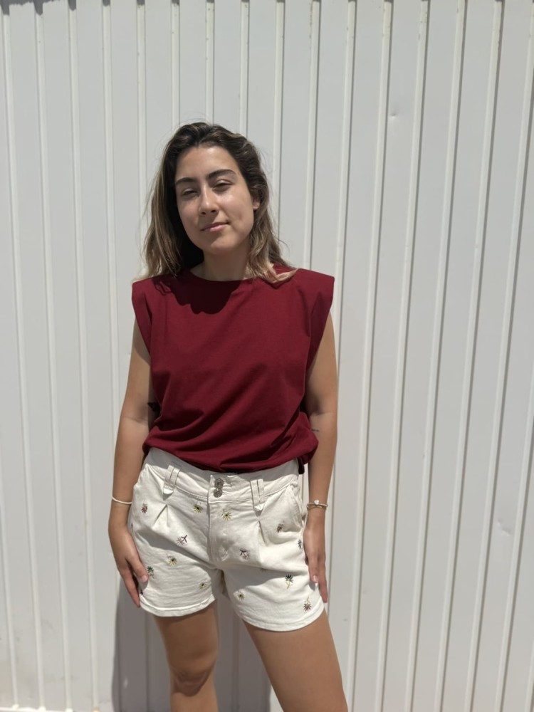 Pantalón Bordado Flores