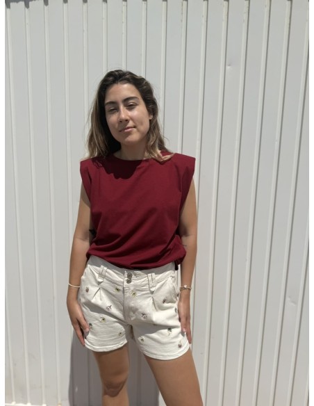 Pantalón Bordado Flores