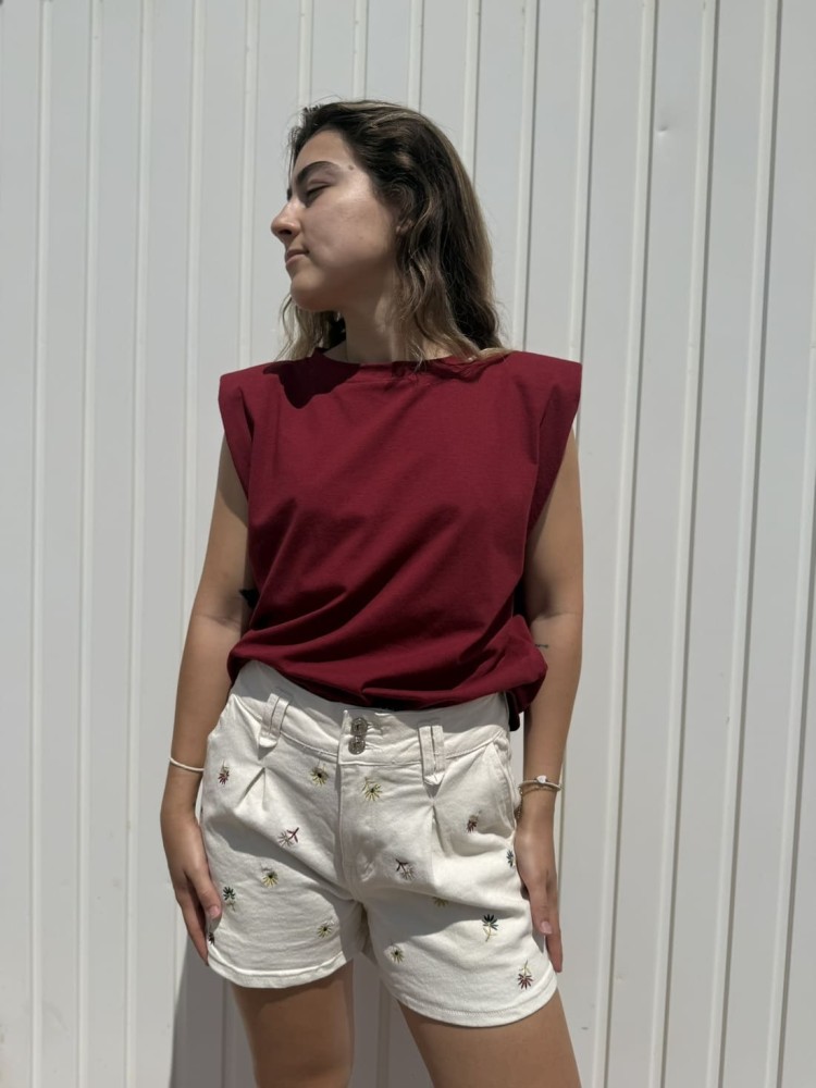 Pantalón Bordado Flores