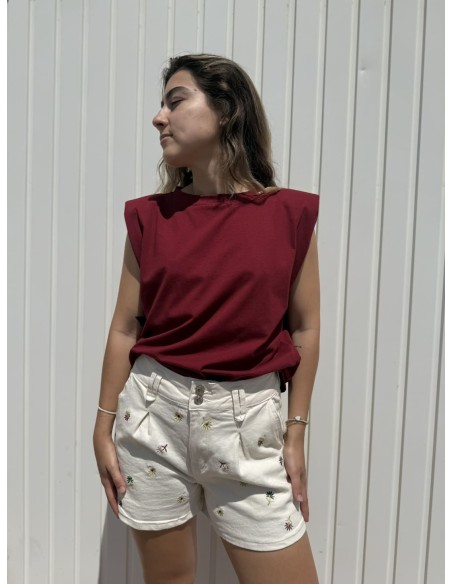 Pantalón Bordado Flores