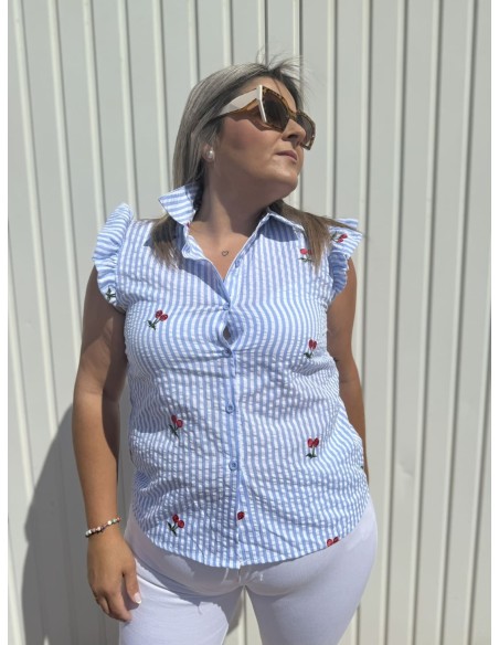 Camisa Rayas Cerezas