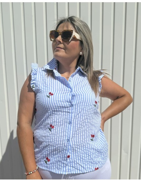 Camisa Rayas Cerezas