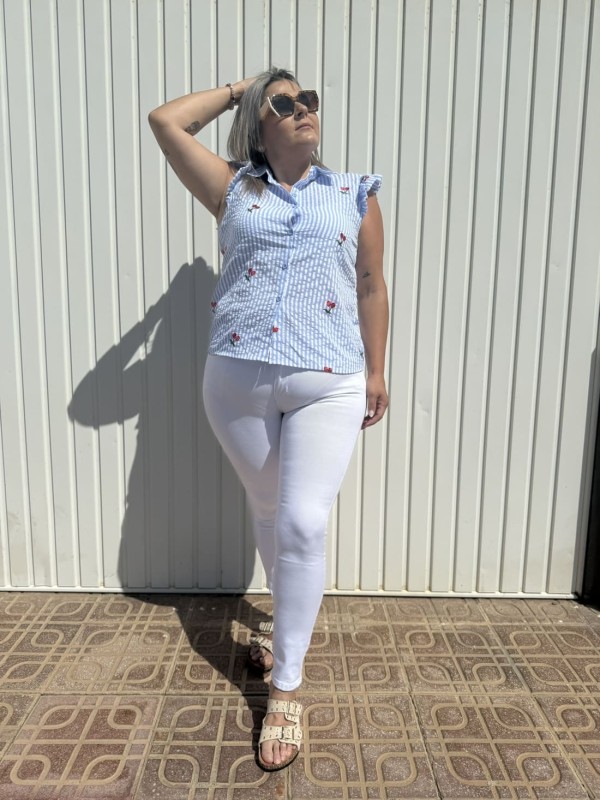 Camisa Rayas Cerezas 2