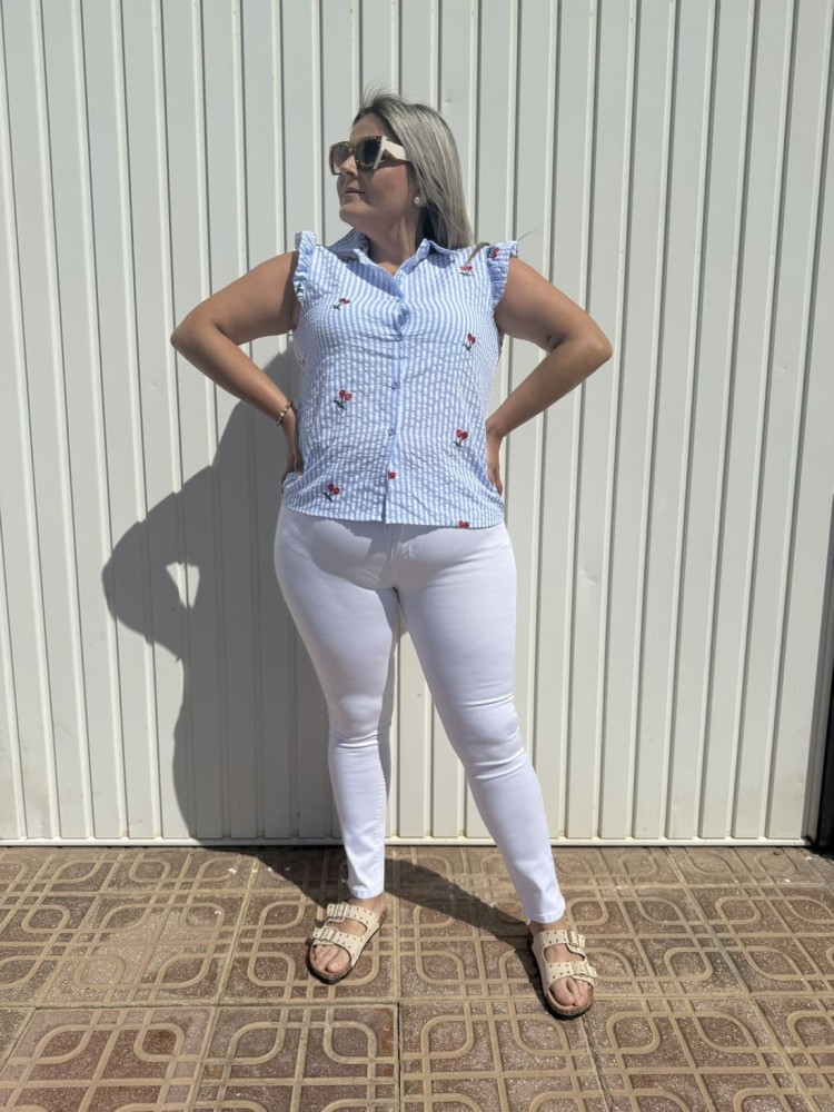 Camisa Rayas Cerezas