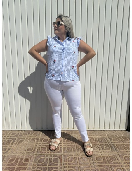 Camisa Rayas Cerezas