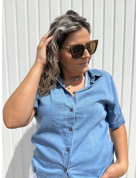 Camisa Vaquera Corta