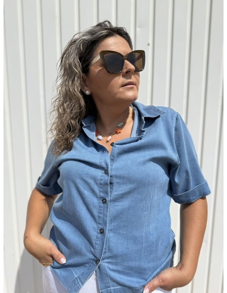 Camisa Vaquera Corta