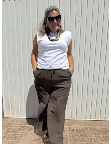 Pantalón Palazzo Taky Chocolate