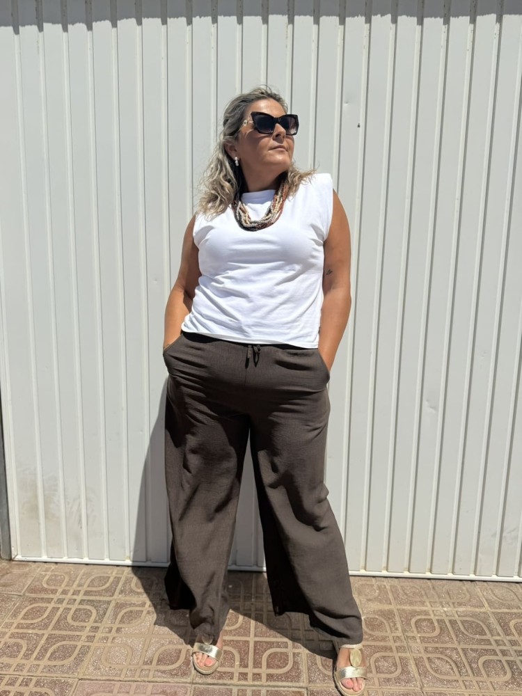 Pantalón Palazzo Taky Chocolate