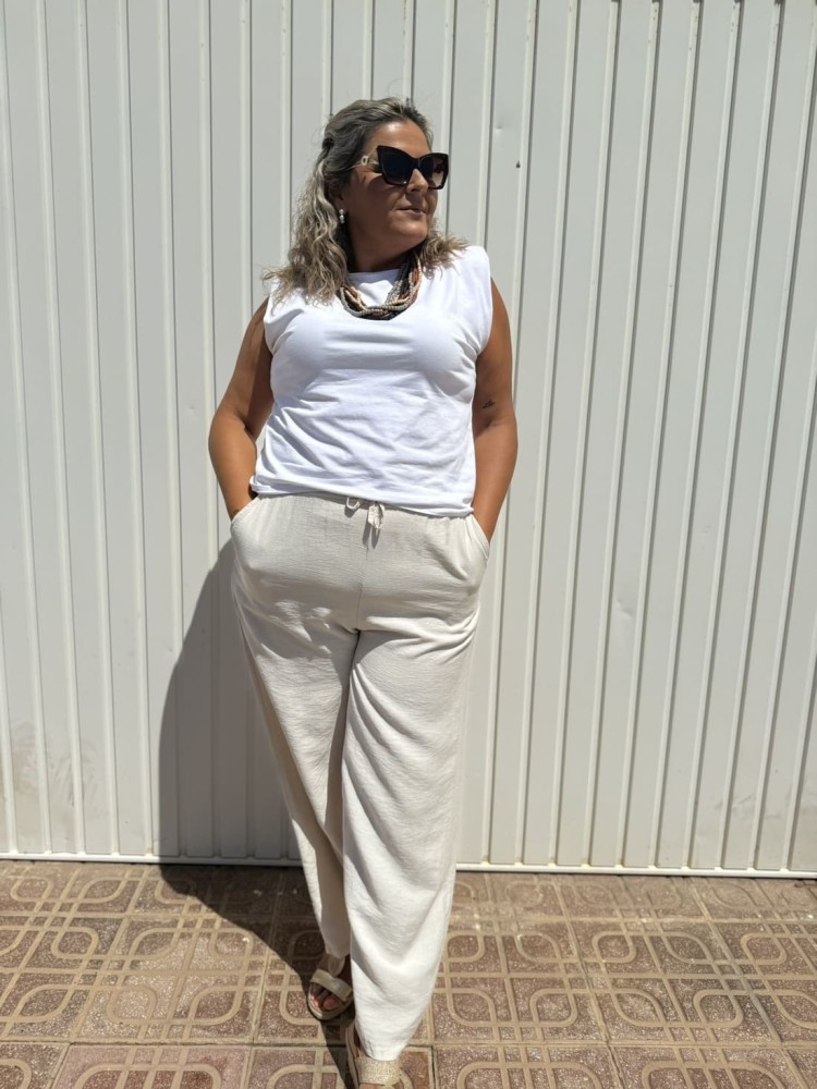 Pantalón Palazzo Taky Beige