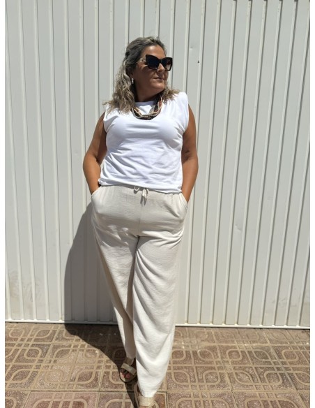 Pantalón Palazzo Taky Beige