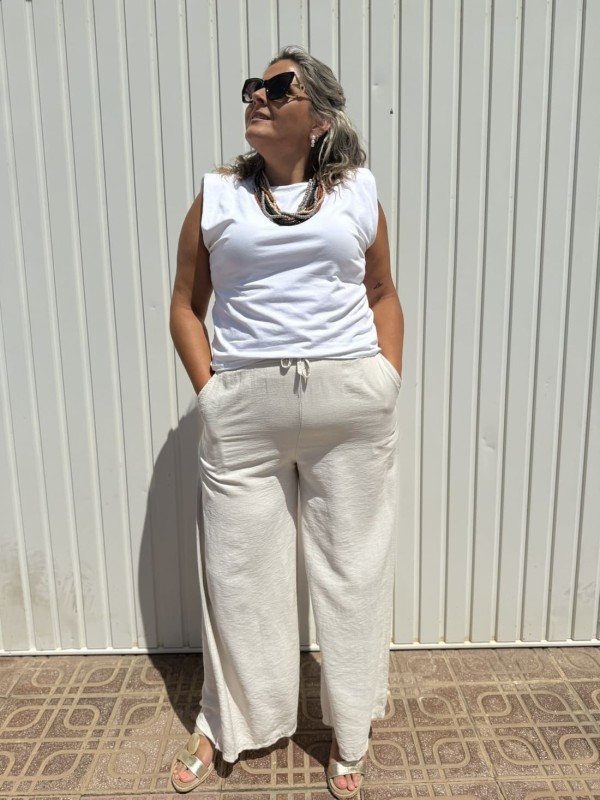 Pantalón Palazzo Taky Beige 2