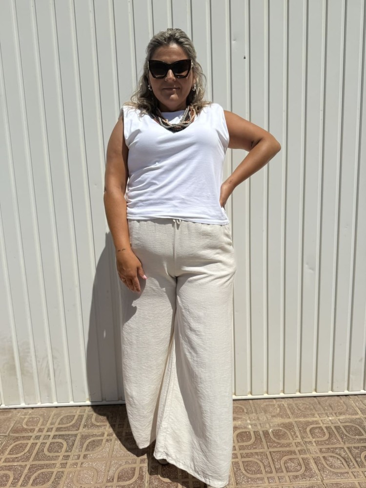 Pantalón Palazzo Taky Beige