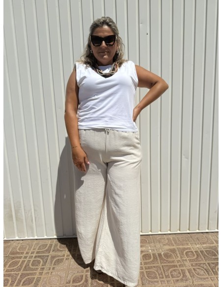 Pantalón Palazzo Taky Beige