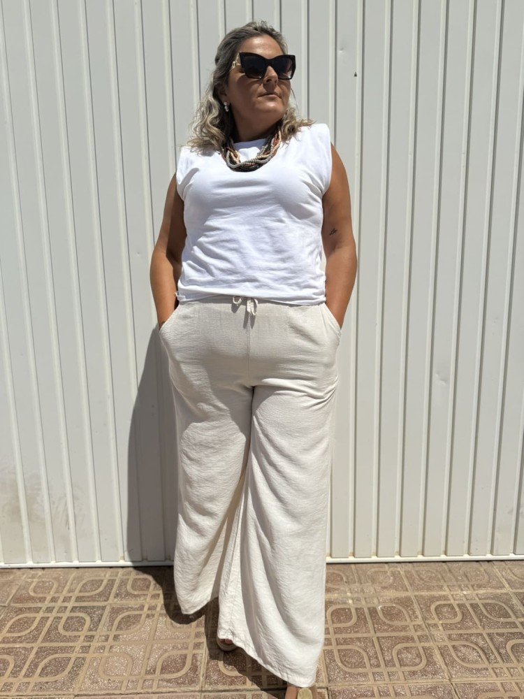Pantalón Palazzo Taky Beige