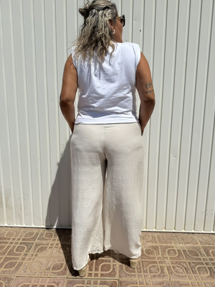Pantalón Palazzo Taky Beige