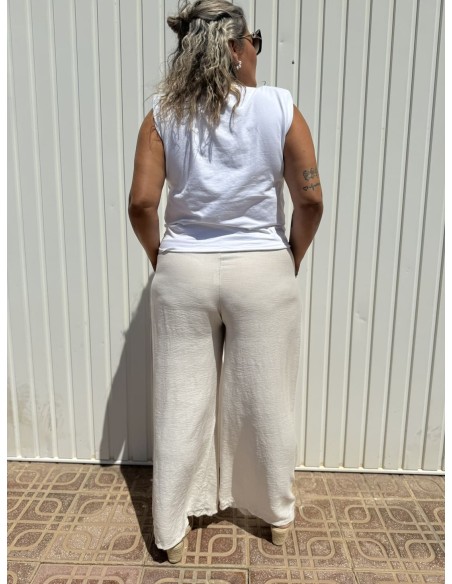 Pantalón Palazzo Taky Beige