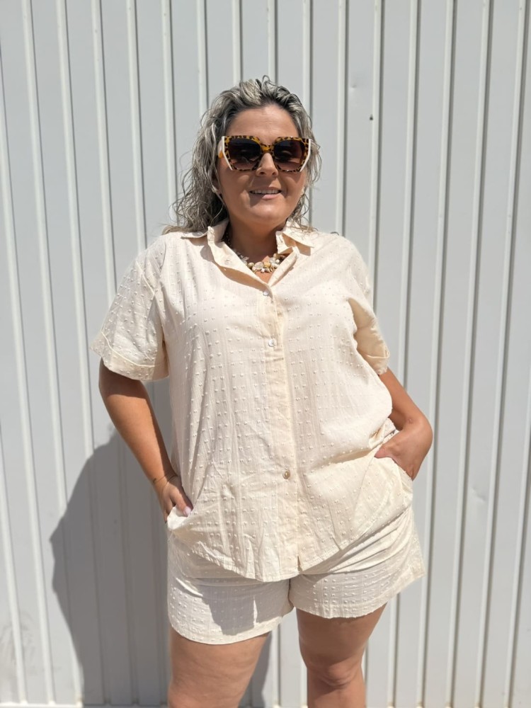 Conjunto Plumeti Beige